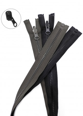 Молния трактор Т5 1 замок у/з бегунок перекидной LOGO 75см в Калуге