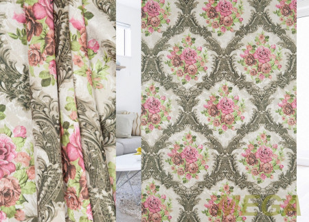 Ткани портьерные Печать Жаккард GL PP1088-1/150 P Pech