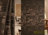 БМ Штора готовая Штрих 145см х 265см, цвет коричневый