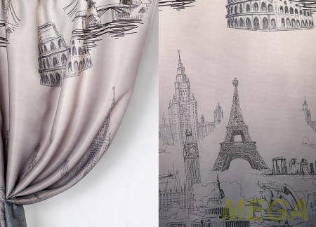 Ткани портьерные Печать Сатен HH ZXY1567-03/280 P Pech