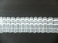 Шторная тесьма 60мм, №606-0 органза равномерная,2 нитки  (кор.30шт по 50 метр)