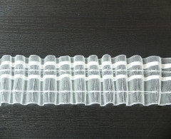 Шторная тесьма 60мм, №606-0 органза равномерная,2 нитки  (кор.30шт по 50 метр)