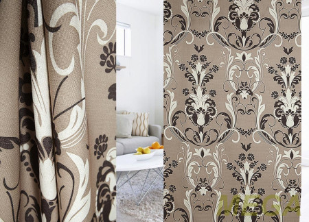 Ткани портьерные Печать HT Linen Print-col.1/280 LPech